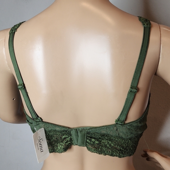 NWT Soma Green Bralette Lace Plunge Size XXL - Picture 2 of 16